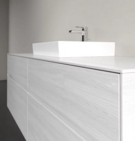 Тумба під раковину Villeroy & Boch Collaro 160х50 см із підсвічуванням ДСП біле дерево C077B0E8