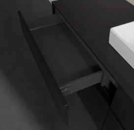 Тумба під раковину Villeroy & Boch Collaro 160х50 см із підсвічуванням МДФ чорний матовий лак C077B0PD
