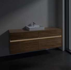 Тумба под раковину Villeroy & Boch Collaro 160х50 см с подсветкой ДСП дуб канзас C077B0RH