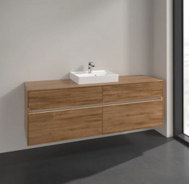 Тумба под раковину Villeroy & Boch Collaro 160х50 см с подсветкой ДСП дуб канзас C077B0RH