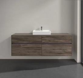 Тумба під раковину Villeroy & Boch Collaro 160х50 см із підсвічуванням ДСП кам'яний дуб C077B0RK