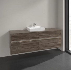 Тумба під раковину Villeroy & Boch Collaro 160х50 см із підсвічуванням ДСП кам'яний дуб C077B0RK