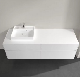 Тумба под раковину Villeroy & Boch Collaro 160х50 см с подсветкой МДФ глянцевый белый C078B0DH