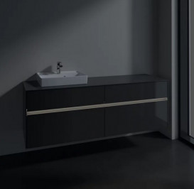 Тумба під раковину Villeroy & Boch Collaro 160х50 см із підсвічуванням МДФ глянсовий сірий C078B0FP