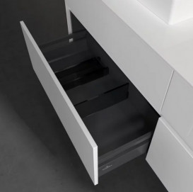 Тумба під раковину Villeroy & Boch Collaro 160х50 см із підсвічуванням ДСП матовий білий C078B0MS