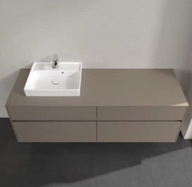 Тумба під раковину Villeroy & Boch Collaro 160х50 см із підсвічуванням ДСП трюфель сірий C078B0VG