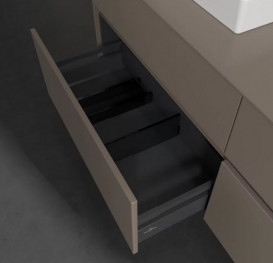 Тумба під раковину Villeroy & Boch Collaro 160х50 см із підсвічуванням ДСП трюфель сірий C078B0VG