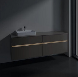 Тумба під раковину Villeroy & Boch Collaro 160х50 см із підсвічуванням ДСП трюфель сірий C078B0VG