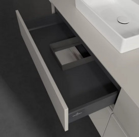 Тумба під раковину Villeroy&Boch Collaro 160х50 см з підсвічуванням ДСП м'який сірий C078B0VK