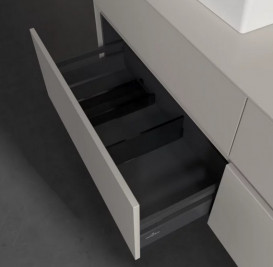 Тумба під раковину Villeroy&Boch Collaro 160х50 см з підсвічуванням ДСП м'який сірий C078B0VK