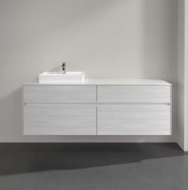 Тумба під раковину Villeroy & Boch Collaro 160х50 см із підсвічуванням ДСП біле дерево C078B0E8