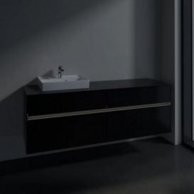 Тумба под раковину Villeroy & Boch Collaro 160х50 см с подсветкой МДФ черный матовый лак C078B0PD