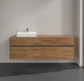 Тумба под раковину Villeroy & Boch Collaro 160х50 см с подсветкой ДСП дуб канзас C078B0RH