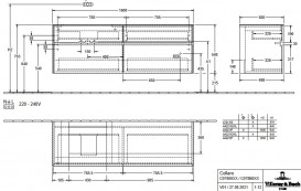 Тумба под раковину Villeroy & Boch Collaro 160х50 см с подсветкой ДСП дуб канзас C078B0RH