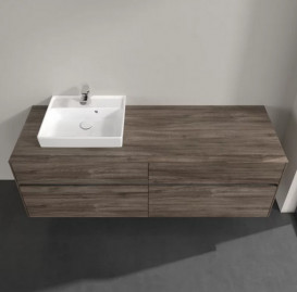 Тумба под раковину Villeroy & Boch Collaro 160х50 см с подсветкой ДСП каменный дуб C078B0RK