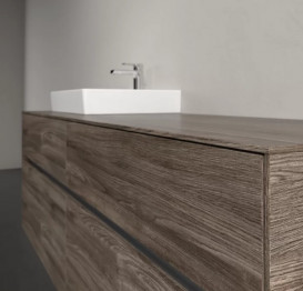 Тумба под раковину Villeroy & Boch Collaro 160х50 см с подсветкой ДСП каменный дуб C078B0RK