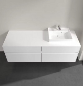 Тумба под раковину Villeroy & Boch Collaro 160х50 см с подсветкой МДФ глянцевый белый C079B0DH