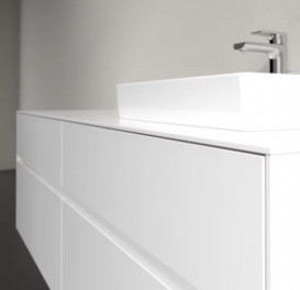 Тумба под раковину Villeroy & Boch Collaro 160х50 см с подсветкой МДФ глянцевый белый C079B0DH