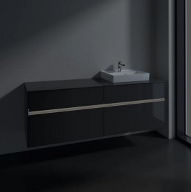 Тумба під раковину Villeroy & Boch Collaro 160х50 см із підсвічуванням МДФ глянсовий сірий C079B0FP