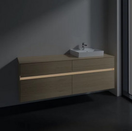 Тумба під раковину Villeroy & Boch Collaro 160х50 см із підсвічуванням ДСП північний дуб C079B0VJ