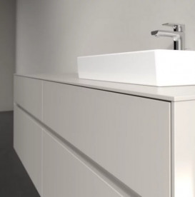 Тумба под раковину Villeroy & Boch Collaro 160х50 см с подсветкой ДСП мягкий серый C079B0VK