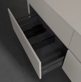 Тумба под раковину Villeroy & Boch Collaro 160х50 см с подсветкой ДСП мягкий серый C079B0VK