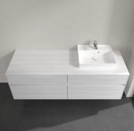 Тумба під раковину Villeroy & Boch Collaro 160х50 см із підсвічуванням ДСП біле дерево C079B0E8