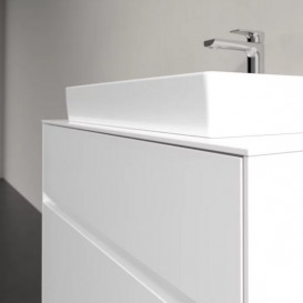 Тумба під раковину Villeroy & Boch Collaro 80х50 см із підсвічуванням МДФ глянсовий білий C080B0DH