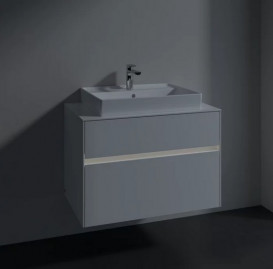 Тумба під раковину Villeroy & Boch Collaro 80х50 см із підсвічуванням МДФ глянсовий білий C080B0DH