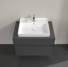 Тумба під раковину Villeroy & Boch Collaro 80х50 см із підсвічуванням МДФ глянсовий сірий C080B0FP