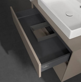 Тумба під раковину Villeroy & Boch Collaro 80х50 см із підсвічуванням ДСП трюфель сірий C080B0VG