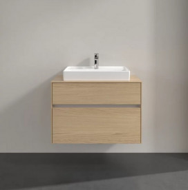 Тумба под раковину Villeroy & Boch Collaro 80х50 см с подсветкой ДСП северный дуб C080B0VJ