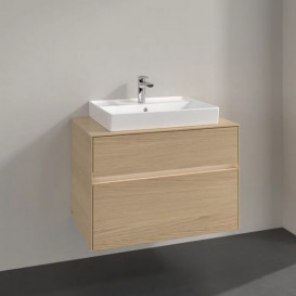 Тумба под раковину Villeroy & Boch Collaro 80х50 см с подсветкой ДСП северный дуб C080B0VJ