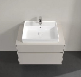 Тумба под раковину Villeroy & Boch Collaro 80х50 см с подсветкой ДСП мягкий серый C080B0VK