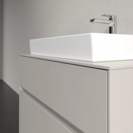 Тумба под раковину Villeroy & Boch Collaro 80х50 см с подсветкой ДСП мягкий серый C080B0VK
