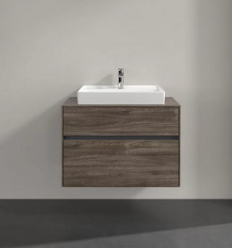 Тумба під раковину Villeroy & Boch Collaro 80х50 см із підсвічуванням ДСП кам'яний дуб C080B0RK