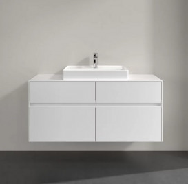 Тумба под раковину Villeroy & Boch Collaro 120х50 см с подсветкой МДФ глянцевый белый C081B0DH