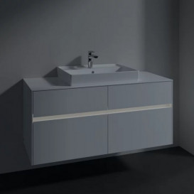 Тумба под раковину Villeroy & Boch Collaro 120х50 см с подсветкой МДФ глянцевый белый C081B0DH