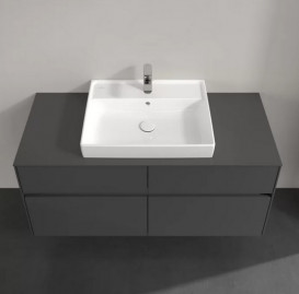 Тумба под раковину Villeroy & Boch Collaro 120х50 см с подсветкой МДФ глянцевый серый C081B0FP