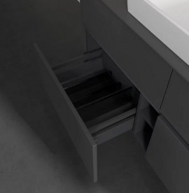 Тумба под раковину Villeroy & Boch Collaro 120х50 см с подсветкой МДФ глянцевый серый C081B0FP