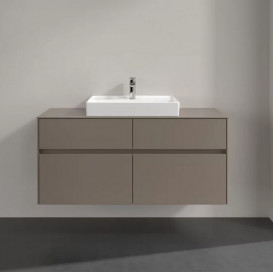 Тумба под раковину Villeroy & Boch Collaro 120х50 см с подсветкой ДСП трюфель серый C081B0VG