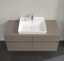 Тумба под раковину Villeroy & Boch Collaro 120х50 см с подсветкой ДСП трюфель серый C081B0VG