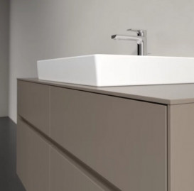 Тумба под раковину Villeroy & Boch Collaro 120х50 см с подсветкой ДСП трюфель серый C081B0VG