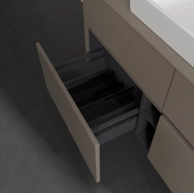 Тумба под раковину Villeroy & Boch Collaro 120х50 см с подсветкой ДСП трюфель серый C081B0VG