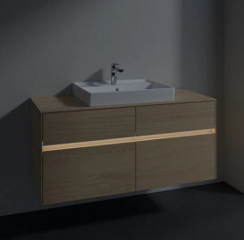 Тумба под раковину Villeroy & Boch Collaro 120х50 см с подсветкой ДСП северный дуб C081B0VJ