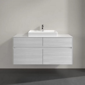 Тумба під раковину Villeroy & Boch Collaro 120х50 см із підсвічуванням ДСП біле дерево C081B0E8