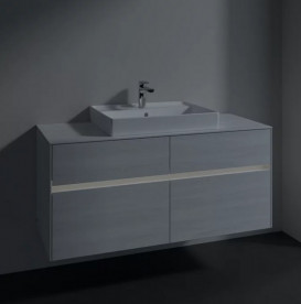 Тумба під раковину Villeroy & Boch Collaro 120х50 см із підсвічуванням ДСП біле дерево C081B0E8