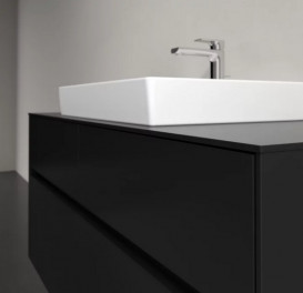 Тумба під раковину Villeroy & Boch Collaro 120х50 см із підсвічуванням МДФ чорний матовий лак C081B0PD