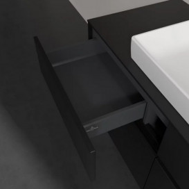 Тумба під раковину Villeroy & Boch Collaro 120х50 см із підсвічуванням МДФ чорний матовий лак C081B0PD