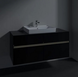 Тумба під раковину Villeroy & Boch Collaro 120х50 см із підсвічуванням МДФ чорний матовий лак C081B0PD
